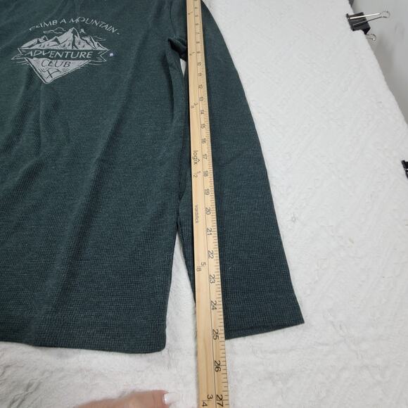 G.H. Bass men's long sleeve Gorpcore waffle green NWT Size Small Adventure Club - Picture 5 of 9